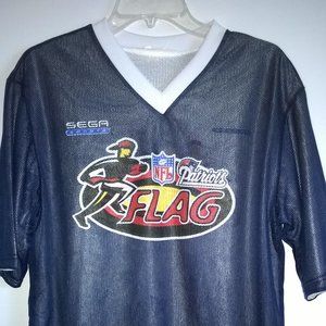 MEN'S PATRIOTS NFL FLAG FOOTBALL REVERSABLE V NECK SHIRT LARGE